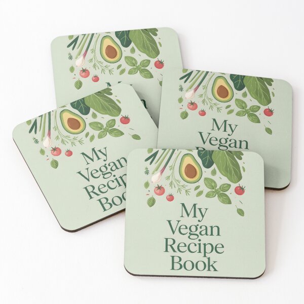 Item preview, My Vegan Recipe Book – Minimal Botanical Plant Based Food Design designed and sold by Viktorio Art Shop.