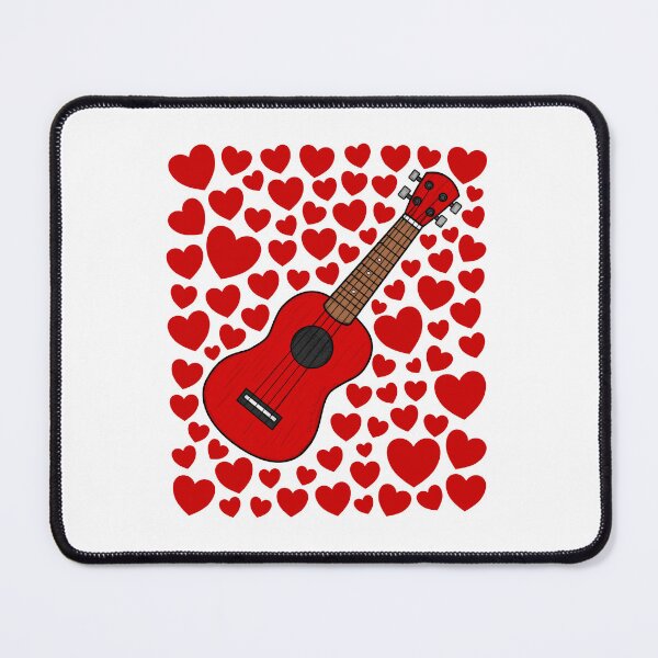 Item preview, Ukulele With Hearts, Valentines Ukulelist Musician Wedding designed and sold by doodlerob.