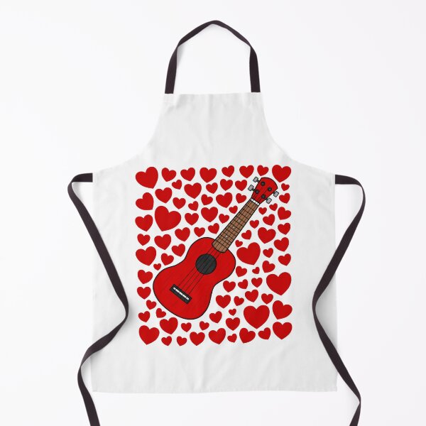 Item preview, Ukulele With Hearts, Valentines Ukulelist Musician Wedding designed and sold by doodlerob.