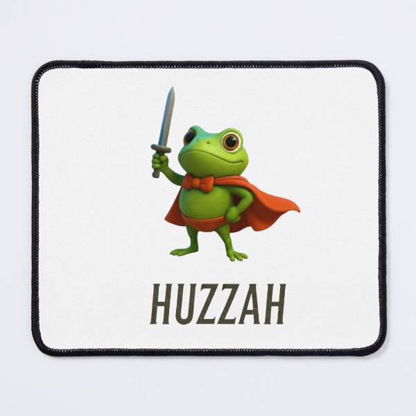 Item preview,  Huzzah Frog with Sword 3D, Embroidered Medieval Frog Shirt, Comfort Colors 1717, Funny DnD T-Shirt, Renaissance Faire Frog Gift designed and sold by Williams Anderson.