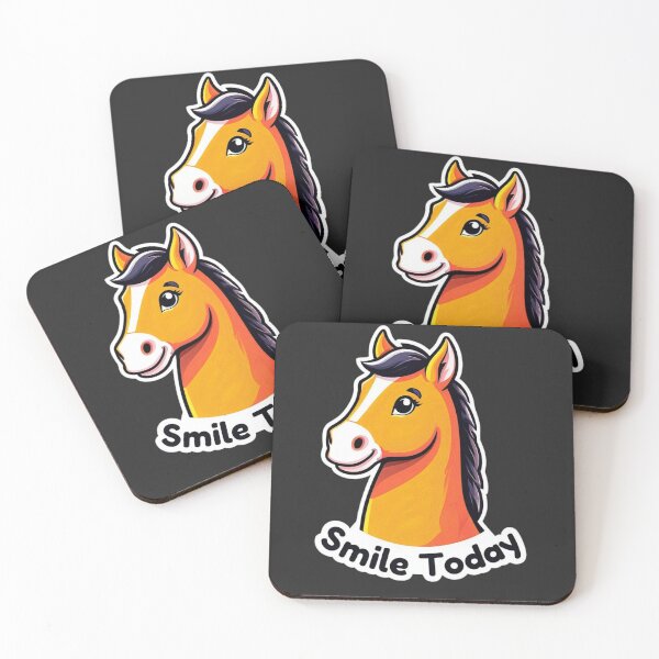 Item preview, Smile Today Horse Illustration designed and sold by ArtiQreate.
