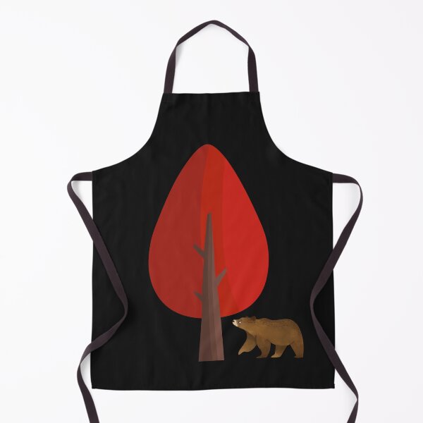 Artikelvorschau, Bear Looking Up at Tree Drop Shape - Minimal Nature Art. entworfen und verkauft von LunaPrintCo.