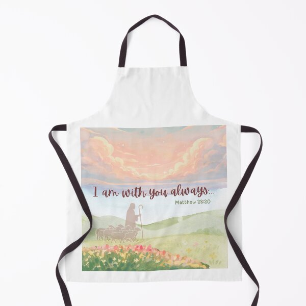 Item preview, I Am With You Always Matthew 28:20 Bible Verse Christian Art designed and sold by SunandShade.