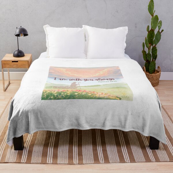 Item preview, I Am With You Always Matthew 28:20 Bible Verse Christian Art designed and sold by SunandShade.
