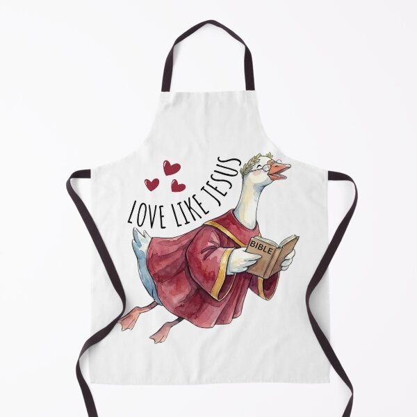 Item preview, Love Like Jesus Whimsical Goose Valentine Illustration designed and sold by MTJ-Mushrooms.