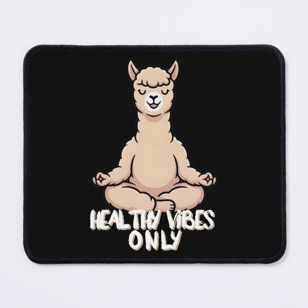 Item preview, Meditating Alpaca – Healthy Vibes Only Cute Illustration designed and sold by PeteLawliiet.