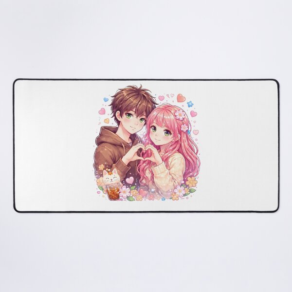 Item preview, Anime Cute Couple Illustration Love designed and sold by Amr Siam.