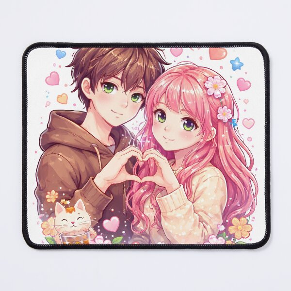Item preview, Anime Cute Couple Illustration Love designed and sold by Amr Siam.
