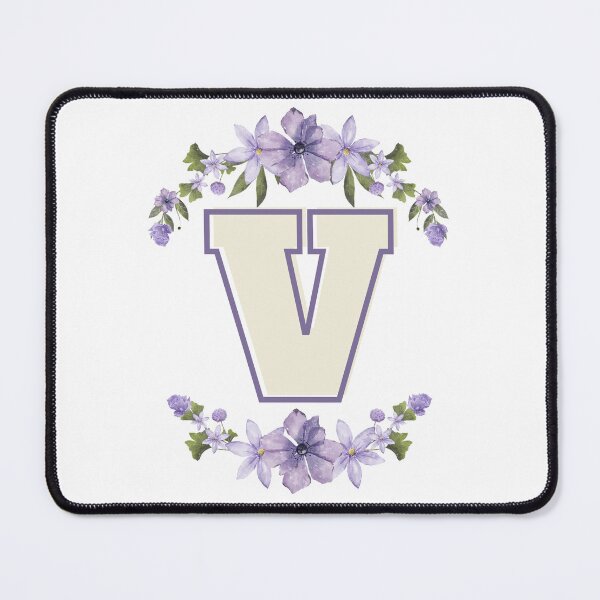 Item preview, Letter V Monogram with Flowers – Elegant Floral Initial Design designed and sold by OmikronStore.