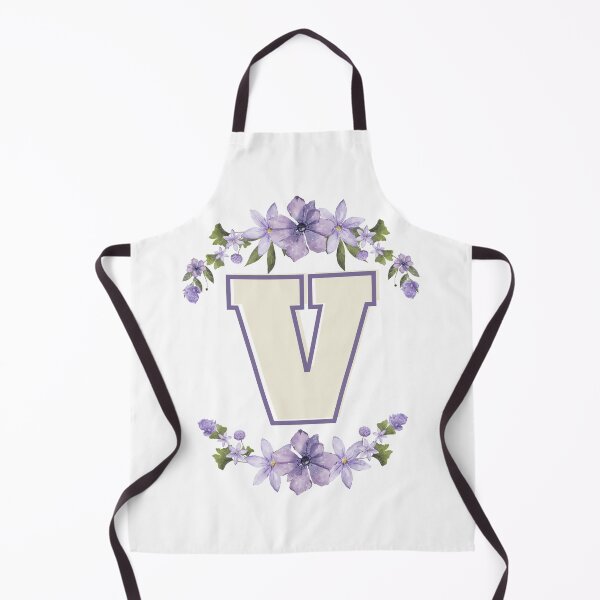 Item preview, Letter V Monogram with Flowers – Elegant Floral Initial Design designed and sold by OmikronStore.