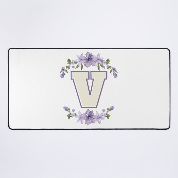 Item preview, Letter V Monogram with Flowers – Elegant Floral Initial Design designed and sold by OmikronStore.