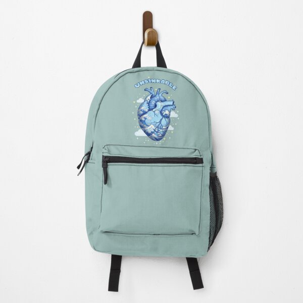 Item preview, Anatomical Heart Great Wave Japanese Aesthetic Art Retro, Human heart and big wave, blue color, Ukiyo-e designed and sold by Collagedream.