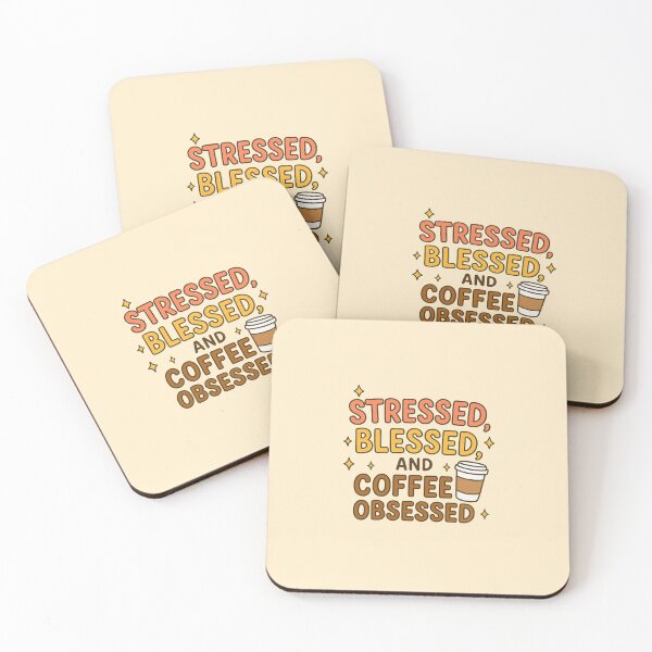 Item preview, Back to school pt.8: Stressed, Blessed and Coffee obsessed  designed and sold by P.L.U.T.O.