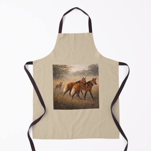 Item preview, Maned Wolf Family Crossing the Grasslands designed and sold by GeoWild Designs.