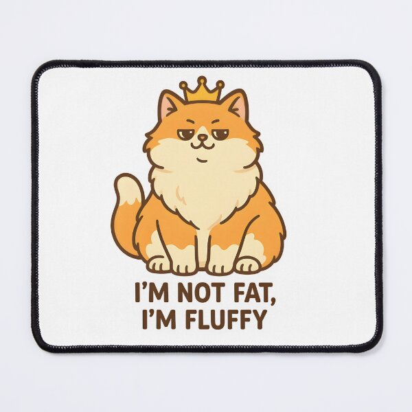Item preview, I’m Not Fat, I’m Fluffy – Royal Ginger Cat designed and sold by Bettybee00.