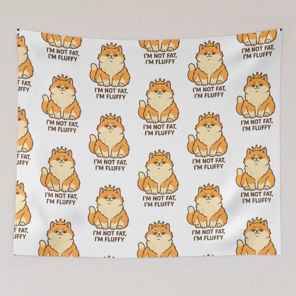 Item preview, I’m Not Fat, I’m Fluffy – Royal Ginger Cat designed and sold by Bettybee00.