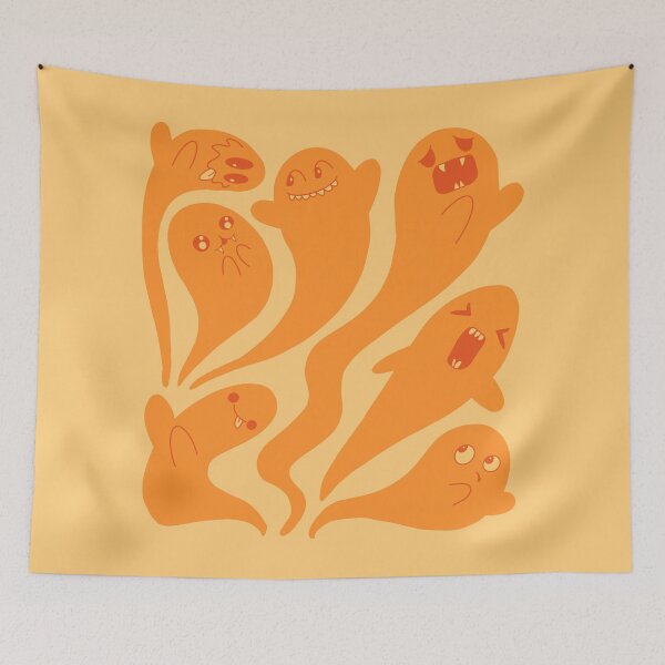 Item preview, Fun Ghost With Orange Background  designed and sold by missmann.