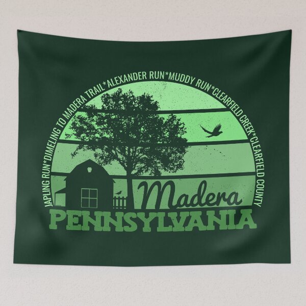 Item preview, Madera Pennsylvania Sunset Retro Vintage Local Pride Logo designed and sold by CRHPOD20.