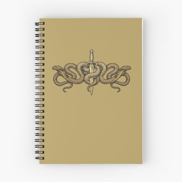 Item preview, Golden Caduceus Dagger Vintage Woodcut Art designed and sold by MarCinu Art.