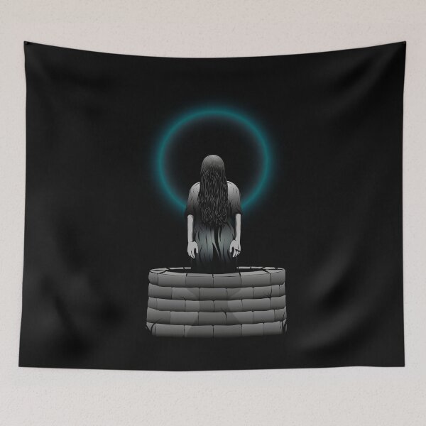 Item preview, Cursed Well Spirit – Dark Horror Illustration designed and sold by Renato Grieco.