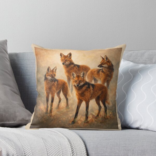 Item preview, Maned Wolf Pack – Geometric Wildlife Art designed and sold by GeoWild Designs.