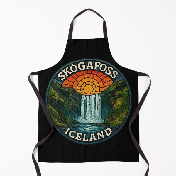 Item preview, Skogafoss Iceland Stained Glass designed and sold by TomFrontierArt.