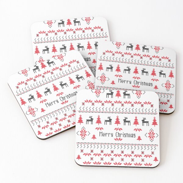 Item preview, Nordic Reindeer Christmas Pixel Pattern designed and sold by thepixfactory.