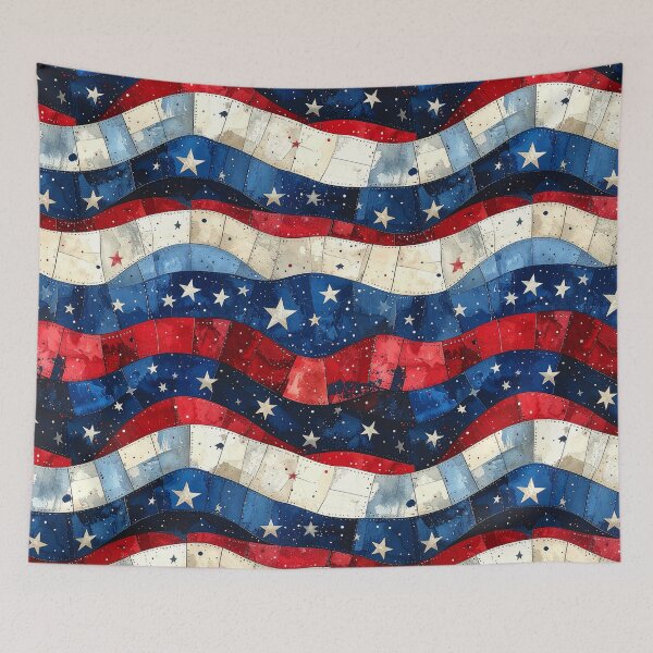Item preview, Watercolor Star Spangle Seamless Repeat designed and sold by Sharon Schwalbe.