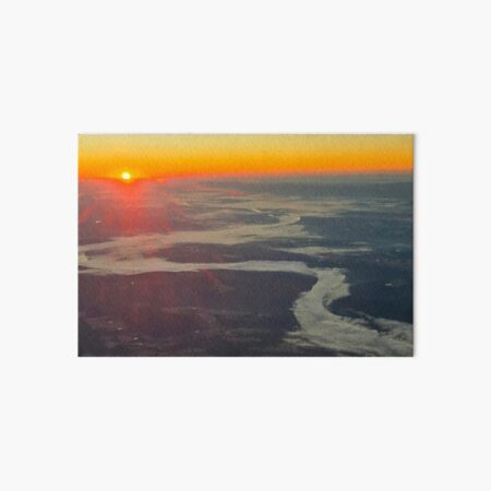 Golden Sunrise Aerial of Misty Buffalo River Valley Art Board Print