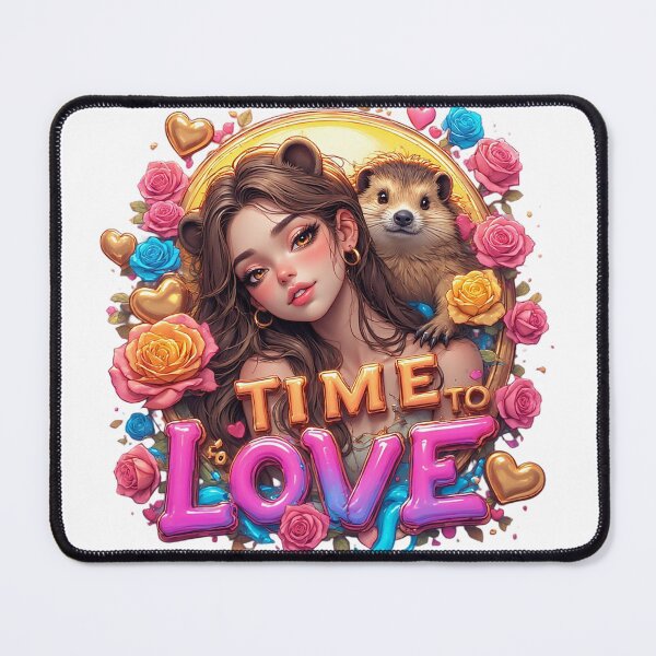 Item preview, Girl and Hedgehog Time to Love Illustration designed and sold by newvisionart191.
