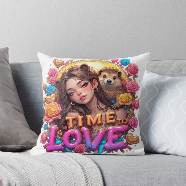 Item preview, Girl and Hedgehog Time to Love Illustration designed and sold by newvisionart191.