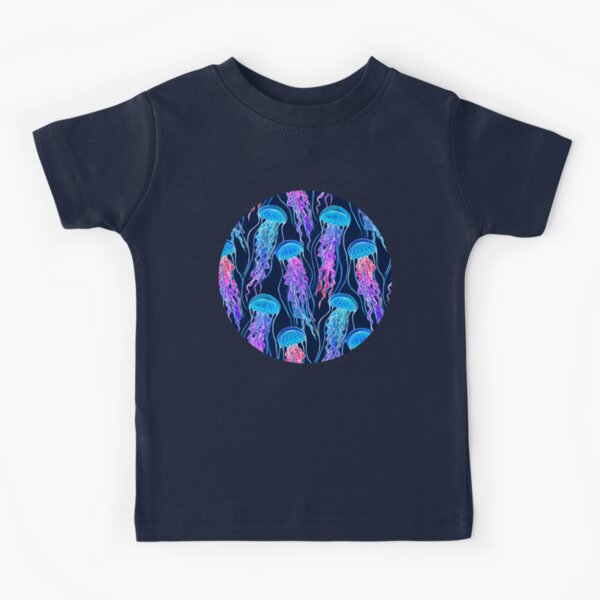 Item preview, Luminescent Rainbow Jellyfish on Navy Blue designed and sold by micklyn.