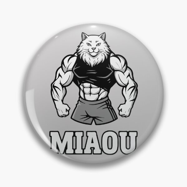 Item preview, MIAOU Gym Cat | Muscle Fitness Parody (french) designed and sold by WAMTEES.