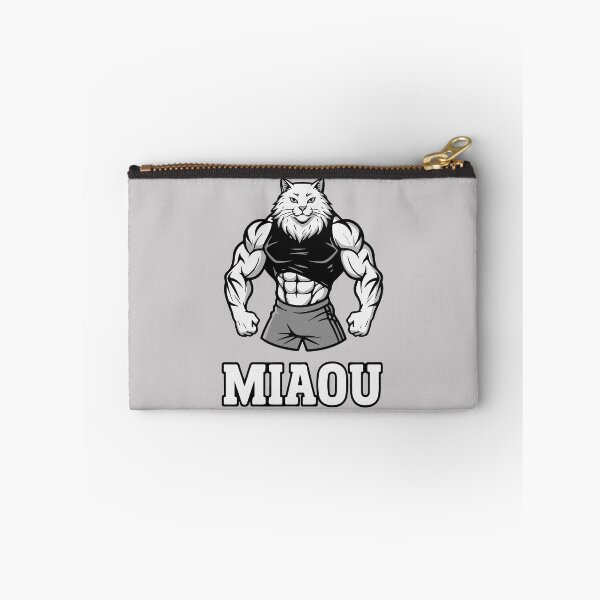 Item preview, MIAOU Gym Cat | Muscle Fitness Parody (french) designed and sold by WAMTEES.