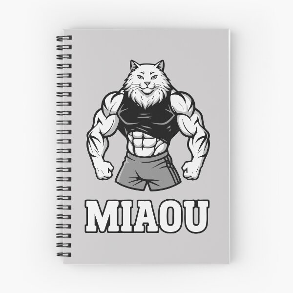 Item preview, MIAOU Gym Cat | Muscle Fitness Parody (french) designed and sold by WAMTEES.