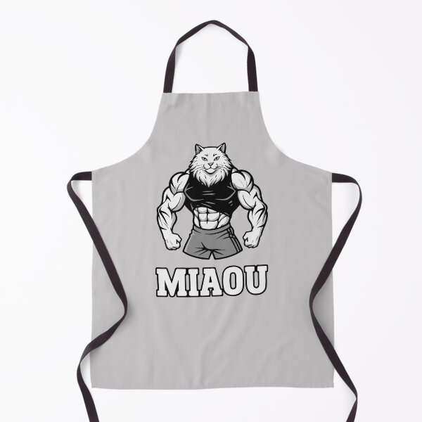 Item preview, MIAOU Gym Cat | Muscle Fitness Parody (french) designed and sold by WAMTEES.