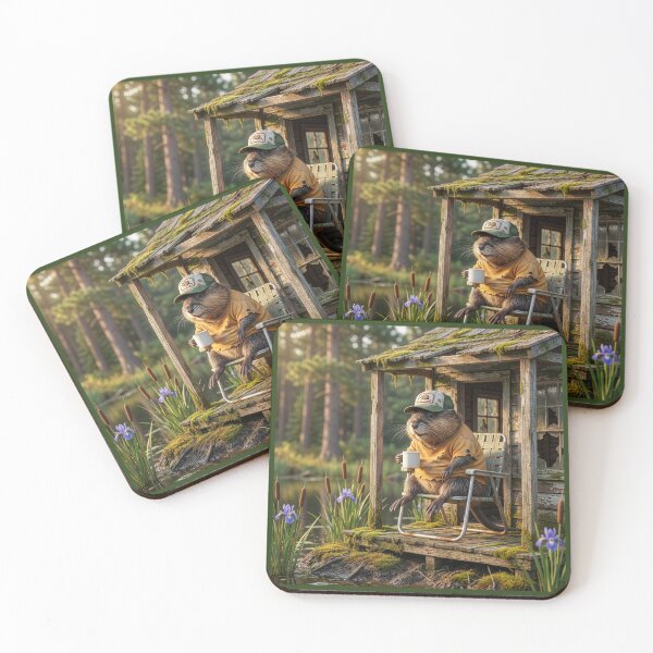 Item preview, Muskrat Has Morning Coffee Outside His Humble Home designed and sold by Tridentulus.
