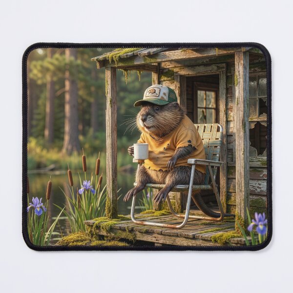 Item preview, Muskrat Has Morning Coffee Outside His Humble Home designed and sold by Tridentulus.