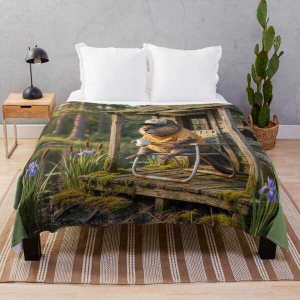 Item preview, Muskrat Has Morning Coffee Outside His Humble Home designed and sold by Tridentulus.