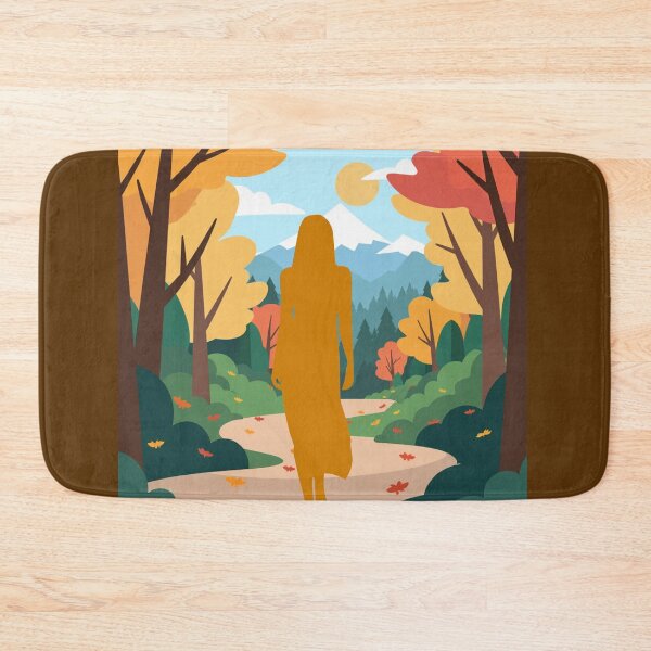 Artikelvorschau, Peaceful Autumn Forest Path - Warm Sunlight & Gentle Mountain Landscape Aesthetic Nature Art. entworfen und verkauft von LunaPrintCo.