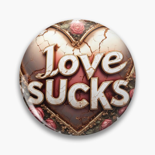 Item preview, Broken Heart Floral "Love Sucks" Illustration designed and sold by newvisionart191.