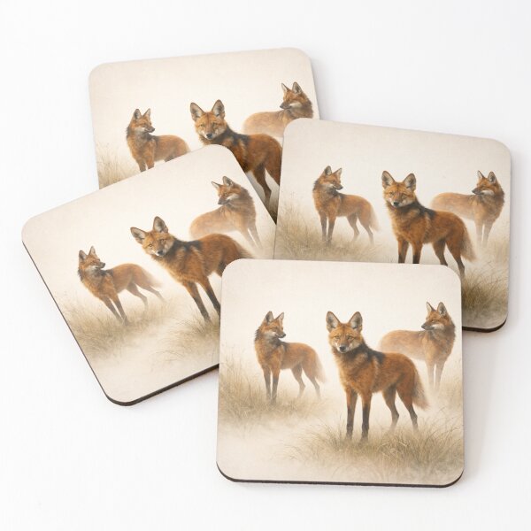 Item preview, Maned Wolf Trio in the Morning Mist designed and sold by GeoWild Designs.