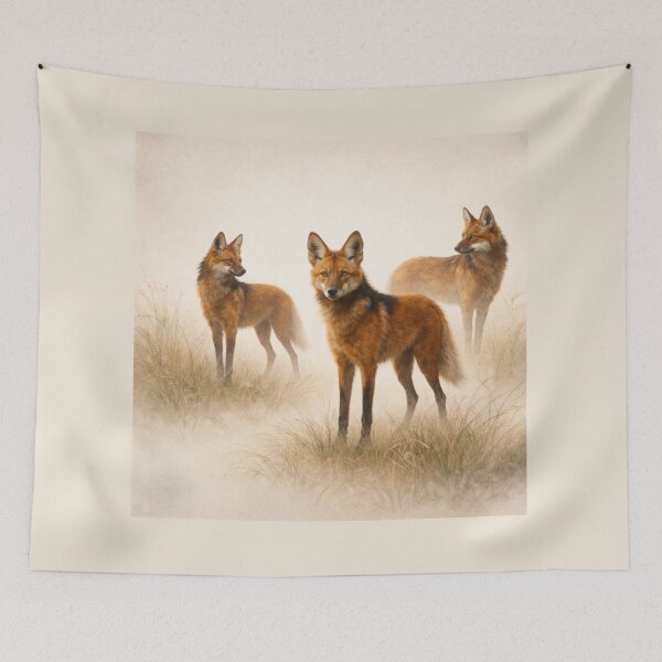 Item preview, Maned Wolf Trio in the Morning Mist designed and sold by GeoWild Designs.