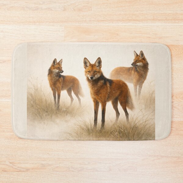 Item preview, Maned Wolf Trio in the Morning Mist designed and sold by GeoWild Designs.