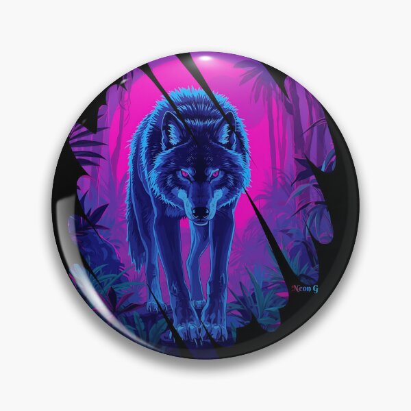 Item preview, Wolf prowling a neon jungle in Augmented reality 2 designed and sold by Neon G.