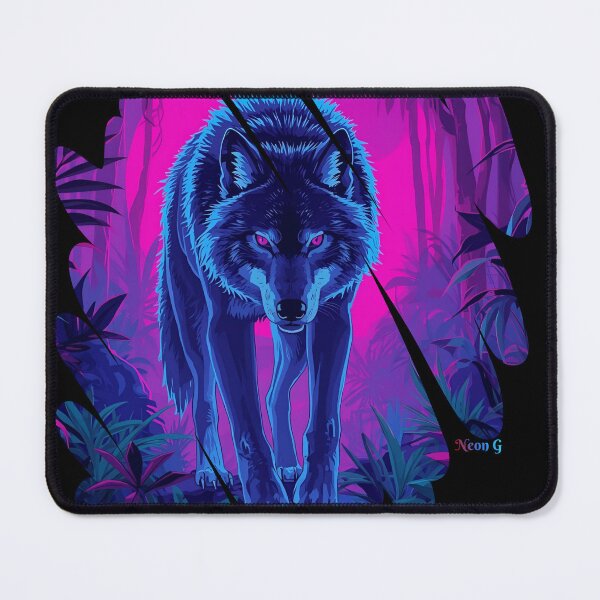 Item preview, Wolf prowling a neon jungle in Augmented reality 2 designed and sold by Neon G.