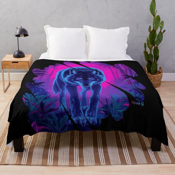 Item preview, Wolf prowling a neon jungle in Augmented reality 2 designed and sold by Neon G.