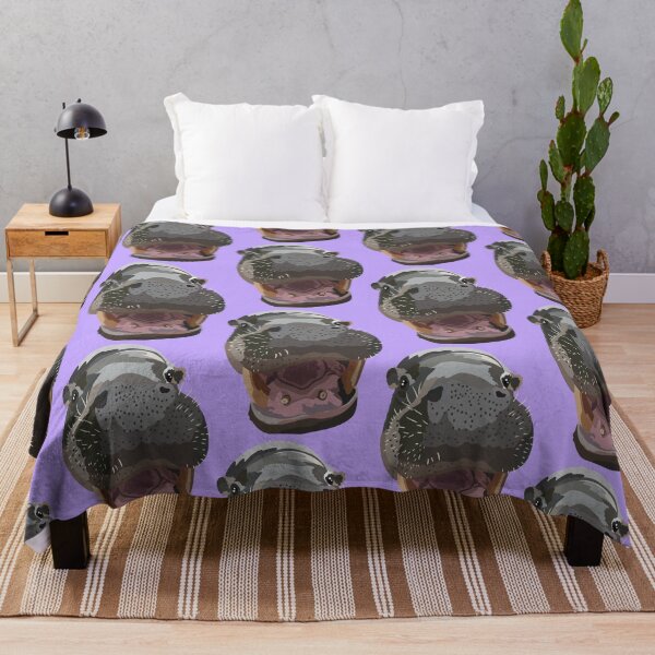 Item preview, P is for Pygmy Hippo, , Cute Hippo Illustration – Funny Animal Art for Hippo Lovers designed and sold by PrettylittlepastelUk.