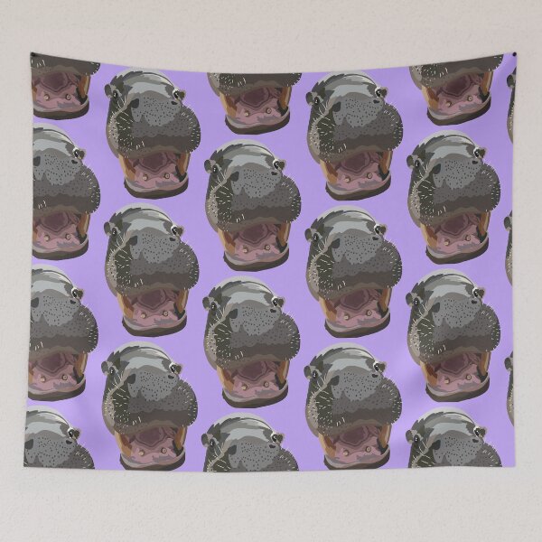 Item preview, P is for Pygmy Hippo, , Cute Hippo Illustration – Funny Animal Art for Hippo Lovers designed and sold by PrettylittlepastelUk.