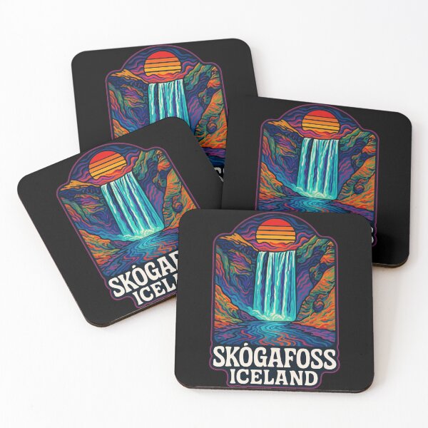 Item preview, Skogafoss Iceland Waterfall Trippy Art designed and sold by TomFrontierArt.